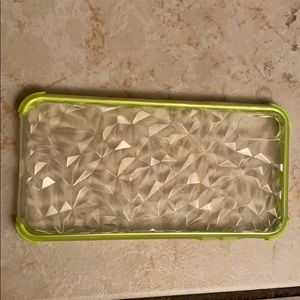 iPhone XS Max clear diamond pattern phone case